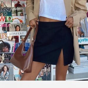 Lioness Black “The Lola”  Mini Skirt with Slit NWT | Size Medium